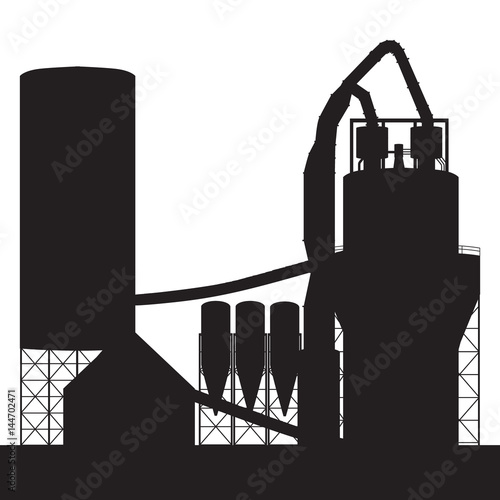 Factory building vector