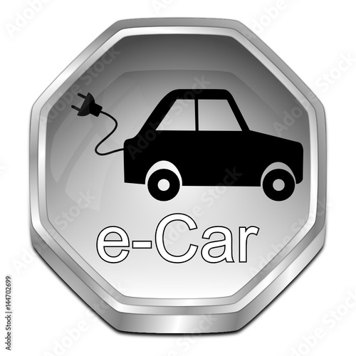e-Car Button - 3D illustration