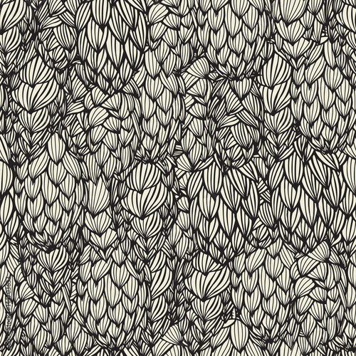 hand drawn hop cones