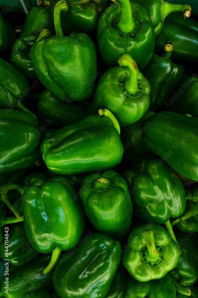 Top view of green pepper bell. Background and texture. Top view of green pepper bell. Background and texture.
