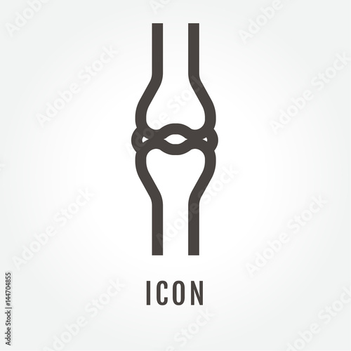 icon femur illustration isolated sign symbol thin line for web, modern minimalistic flat design vector on white background and logo. Symbol
