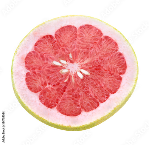 Red grapefruit isolated on white background