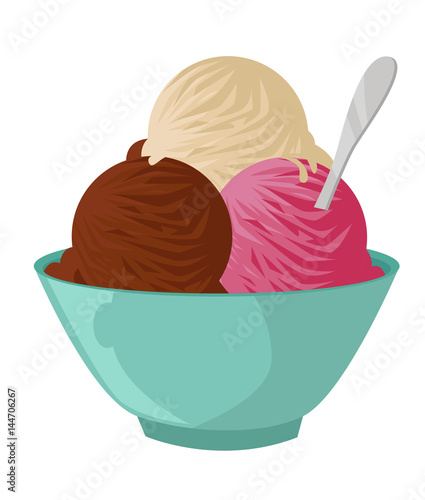 ice cream balls spoon pot