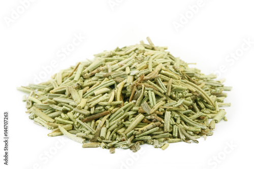 heap of dried rosemary isolated