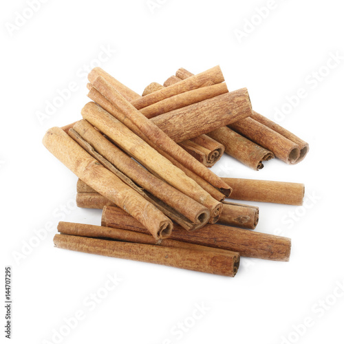 heap of cinnamon isolated