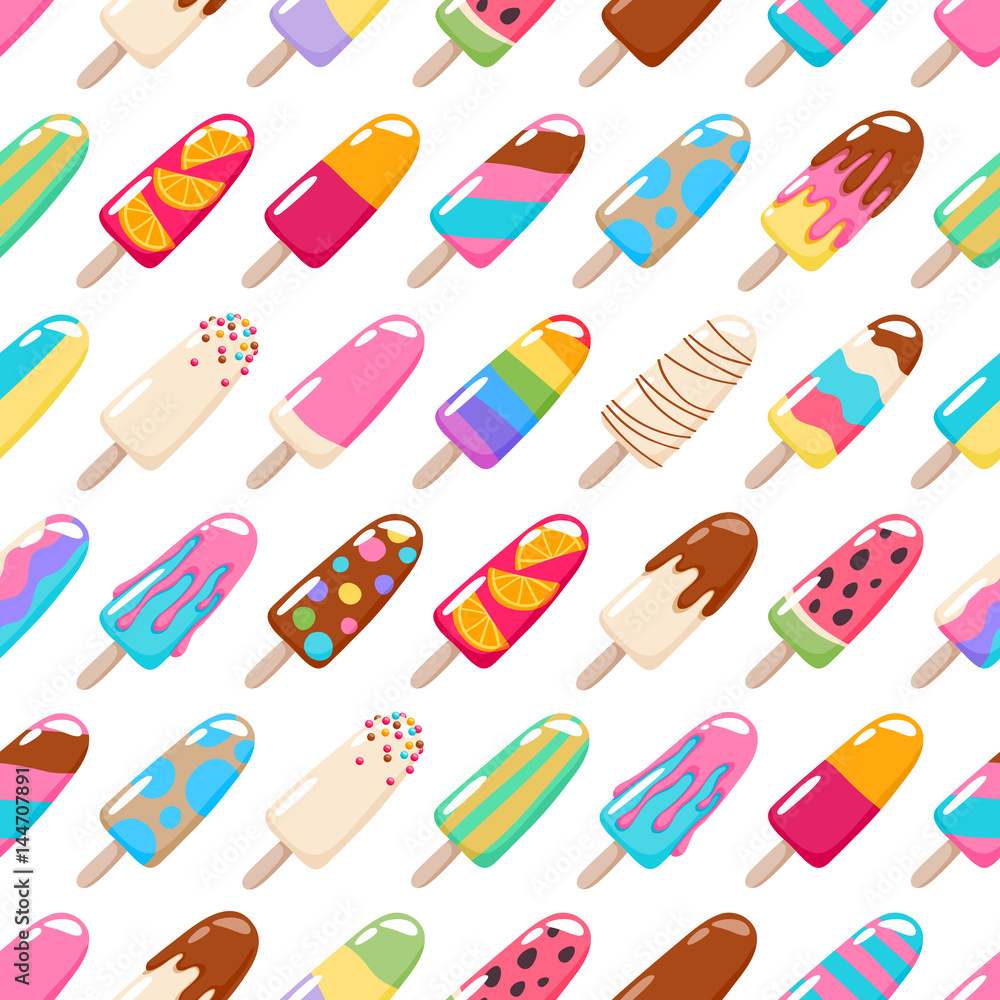 Popsicle ice cream pattern. Popsicle ice cream pattern.