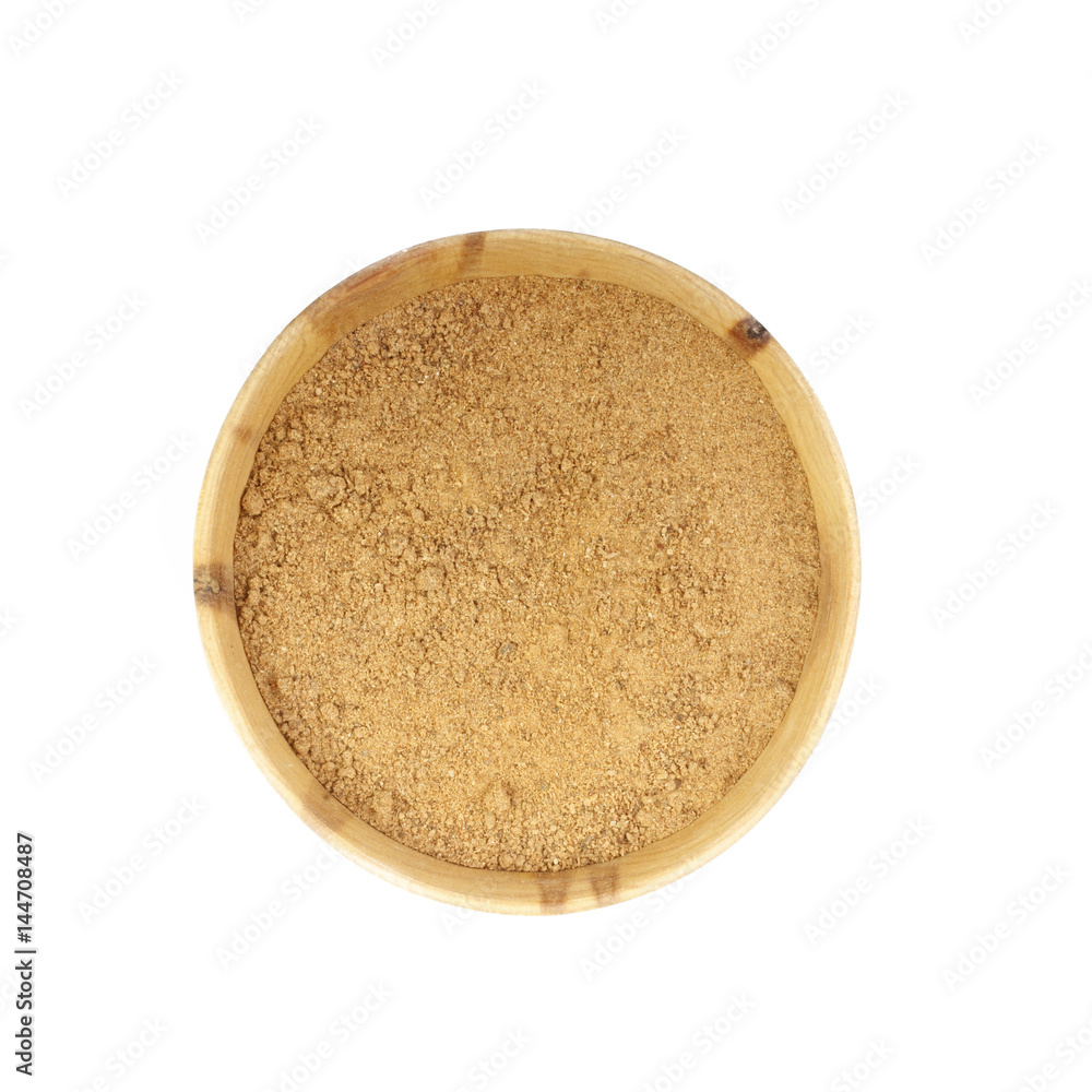 in wooden cup isolated on white background in wooden cup isolated on white background