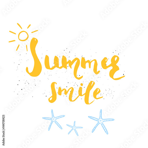 Quadro su tela Beautiful summer poster with hand drawn lettering