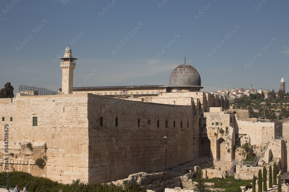Al-aksa mosque, located on the Temple Mount of Jerusalem, Israel  Is the third shrine of Islam