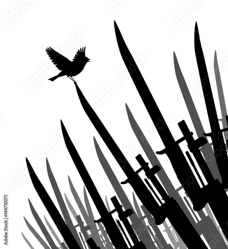 Murais de parede Bayonet bird of peace