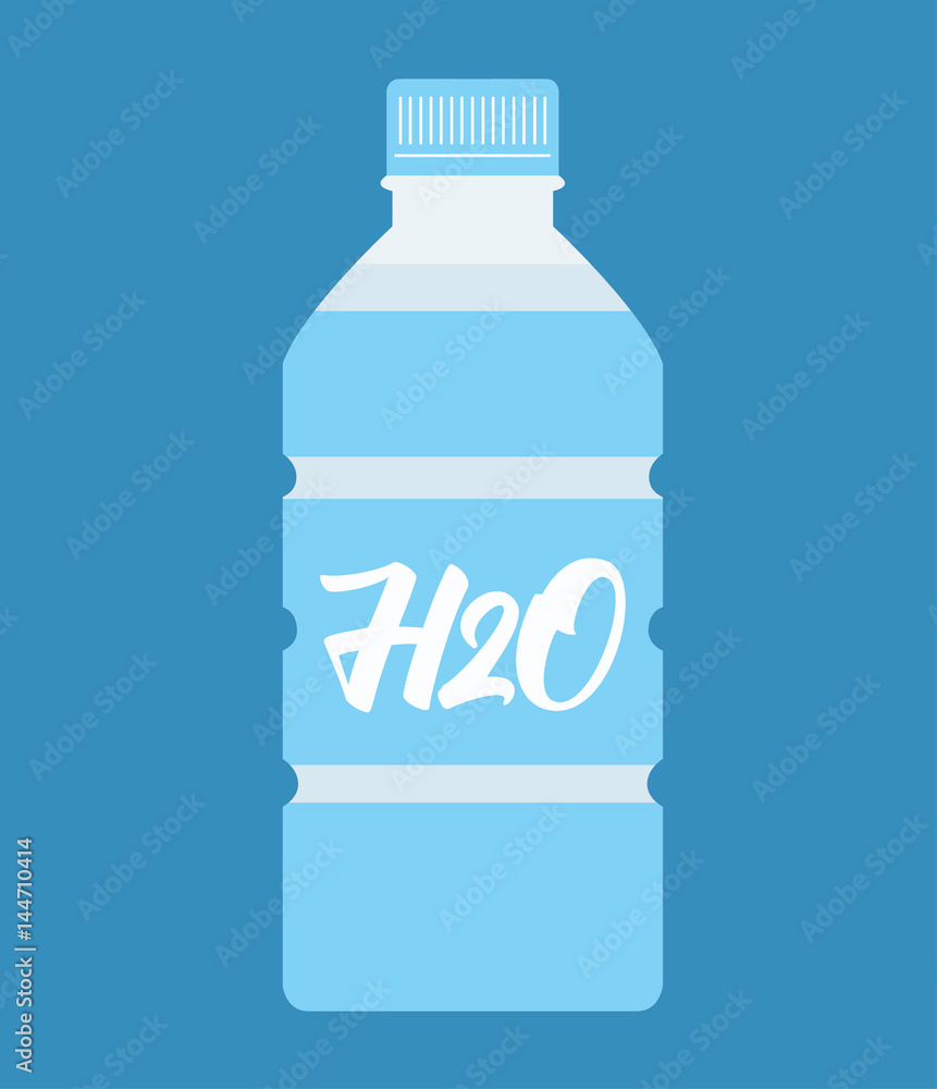 Bottle of water flat design. Vector illustration. Bottle of water flat design. Vector illustration.