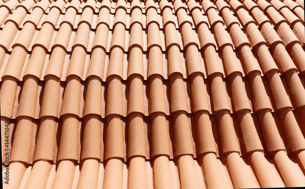 Сlose up of red roof tile Сlose up of red roof tile
