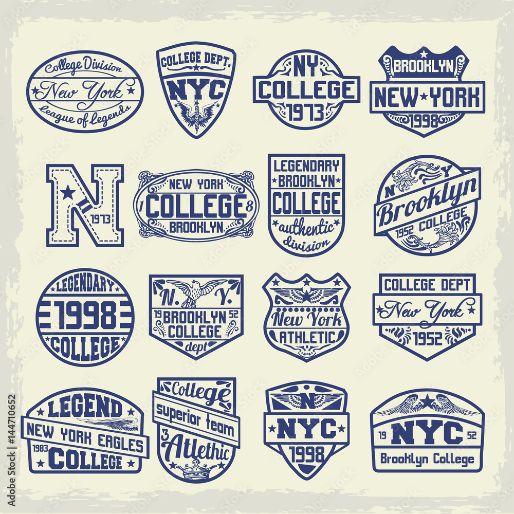 Brooklyn New York Nyc College label