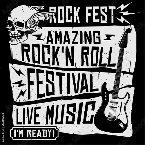 Plakat Festiwal koncertów muzyki rockowej