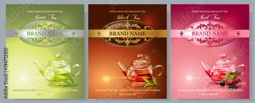 Tea packaging banners