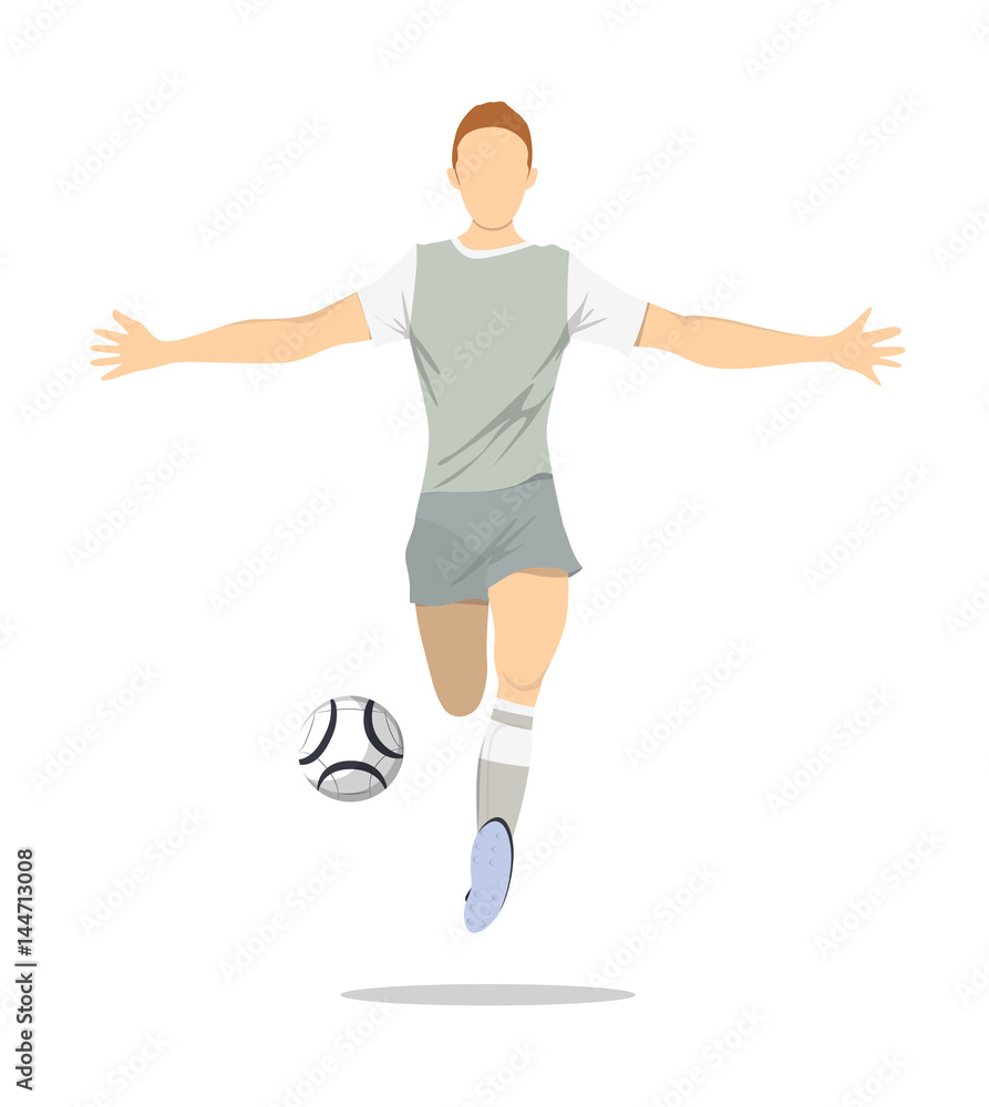Isolated soccer player. Silhouette of a man in uniform with ball. African american. Isolated soccer player. Silhouette of a man in uniform with ball. African american.
