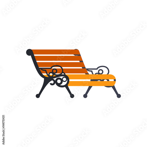 Bench with forged decorative armrests