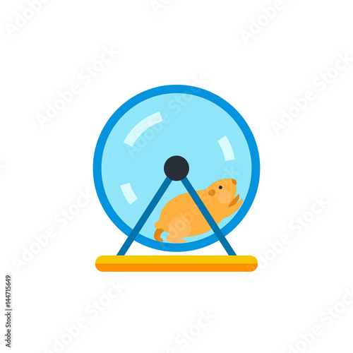 Hamster in wheel icon