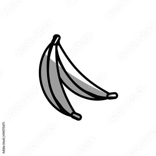 banana fruit picnic shadow vector illustration eps 10