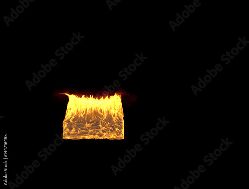 Foto hyphen sign on flames