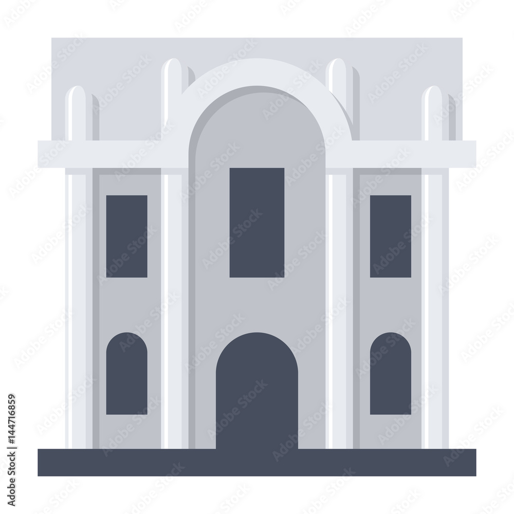 Science research institute, vector illustration in flat style Science research institute, vector illustration in flat style