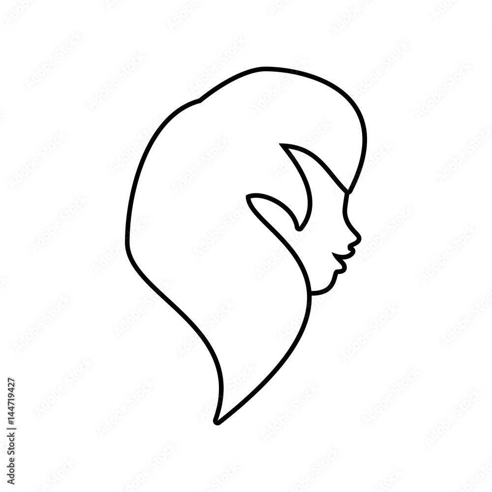 profile woman romantic image outline vector illustration eps 10 profile woman romantic image outline vector illustration eps 10