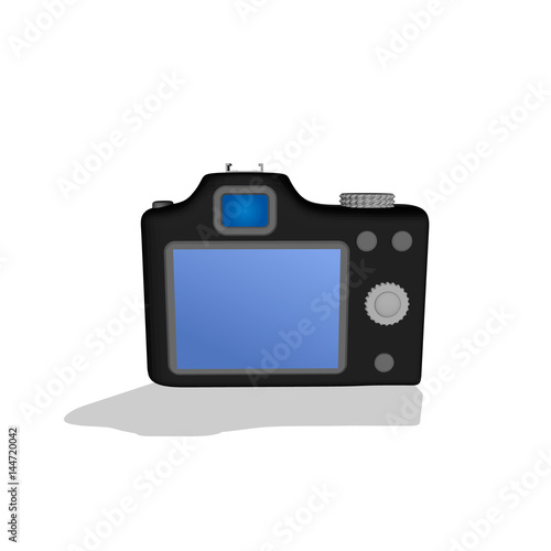 Photo camera. Isolated on w...