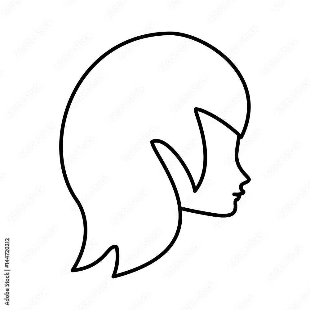 outline head woman female icon vector illustration eps 10 outline head woman female icon vector illustration eps 10
