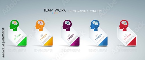 Info graphic teamwork. Business concept.
