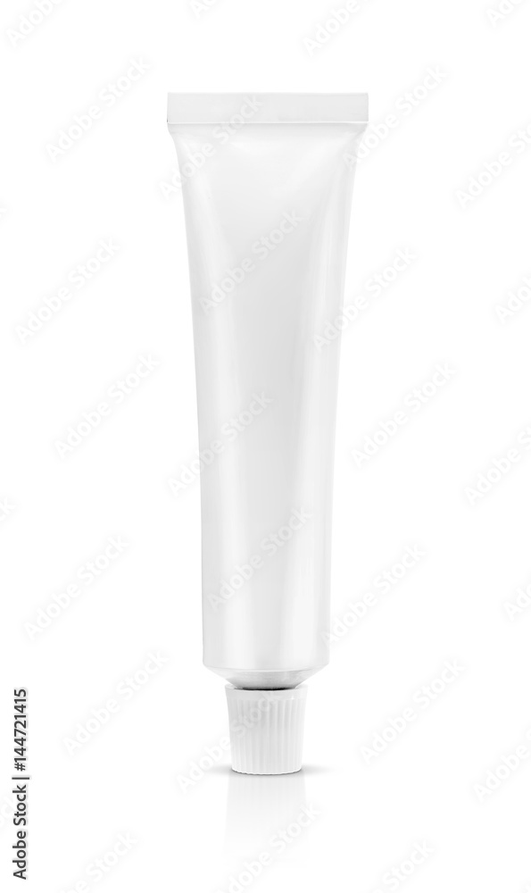 blank packaging aluminum toothpaste tube isolated on white background blank packaging aluminum toothpaste tube isolated on white background