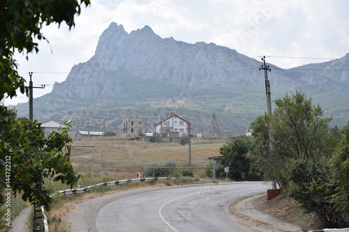 Wallpaper Mural Вид с дороги на гору Карадаг в посёлке Коктебель в Крыму Torontodigital.ca