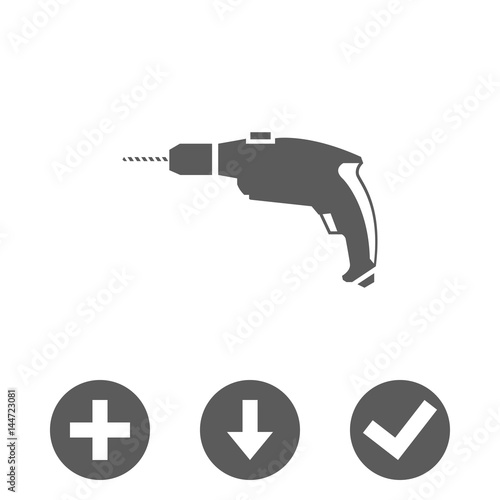 drill icon stock vector illustration flat design