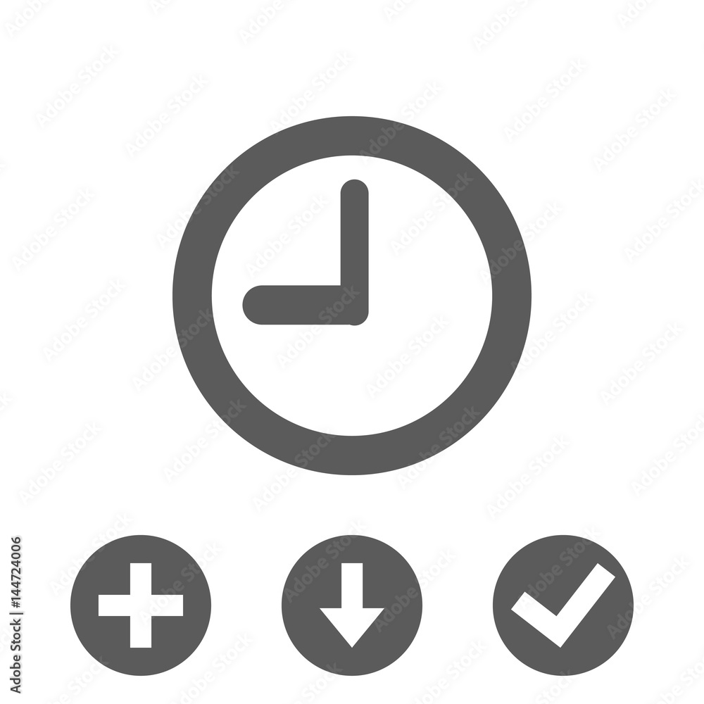 clock icon stock vector illustration flat design clock icon stock vector illustration flat design