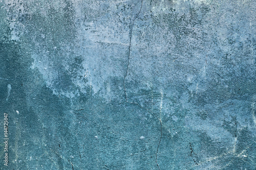 Texture of old blue painted wall background