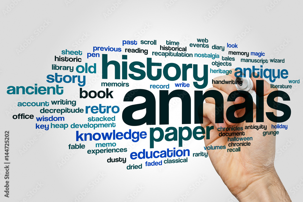 Annals word cloud concept on grey background Annals word cloud concept on grey background