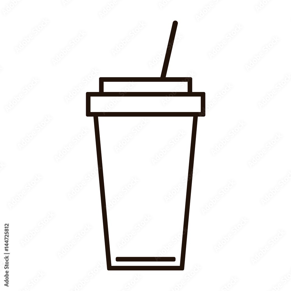 drink cup with straw icon over white background. vector illustration drink cup with straw icon over white background. vector illustration