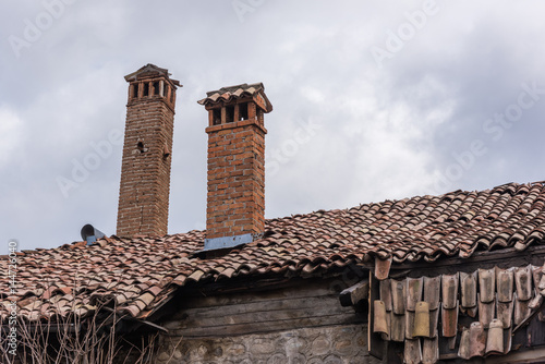 Tiled roof house