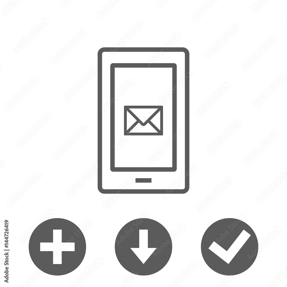 phone sms icon stock vector illustration flat design phone sms icon stock vector illustration flat design