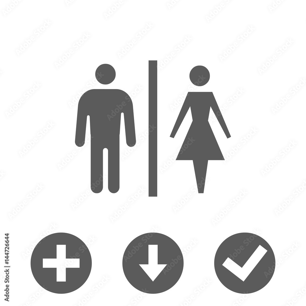 toilet man woman icon stock vector illustration flat design toilet man woman icon stock vector illustration flat design