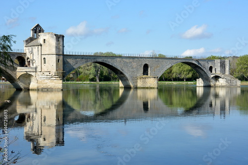 France, Vaucluse, Avignon, Rhône, Pont d'Avignon, Pont Saint Bénezet.