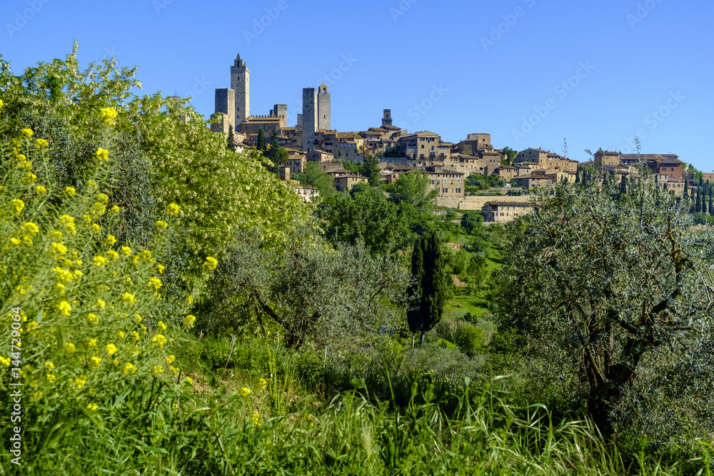 San Gimignano is a small medieval hill town in Tuscany