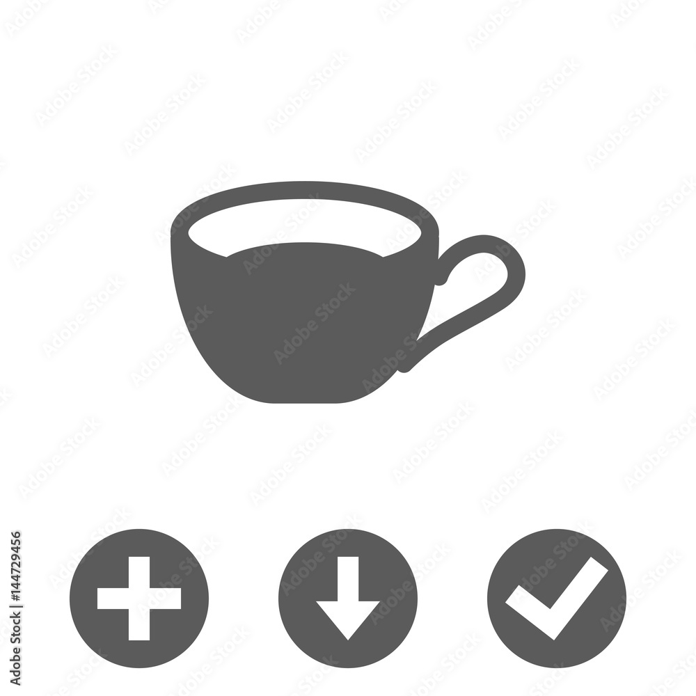 Cup icon stock vector illustration flat design