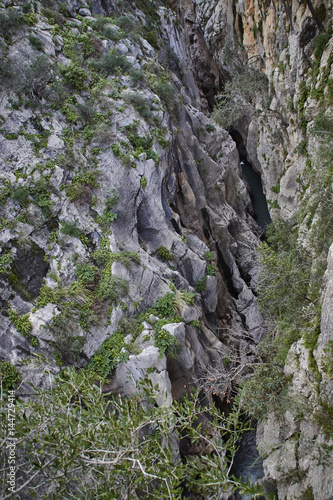 A narrow gorge at Caminito del Rey