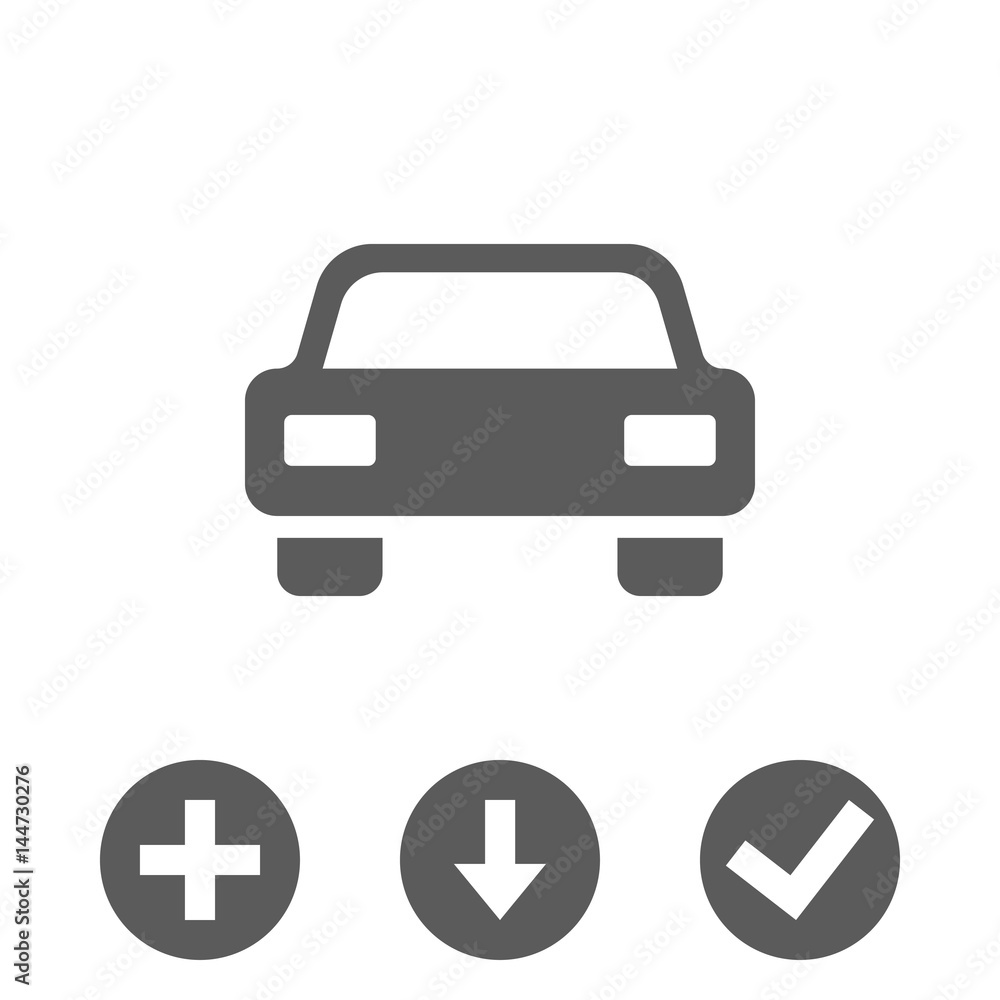 car icon stock vector illustration flat design