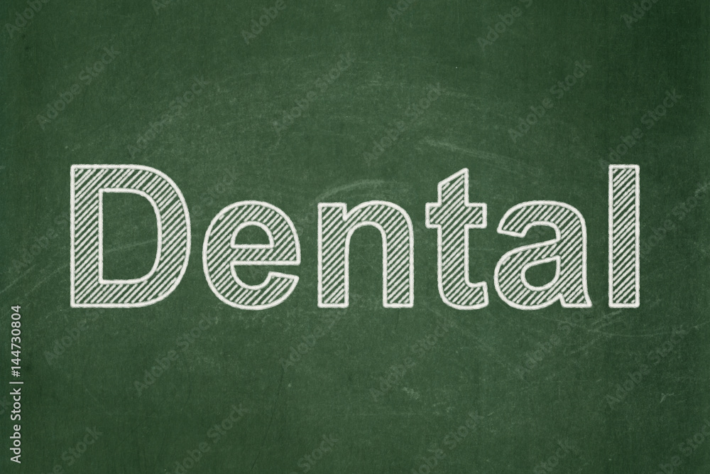 Fototapeta premium Medicine concept: Dental on chalkboard background