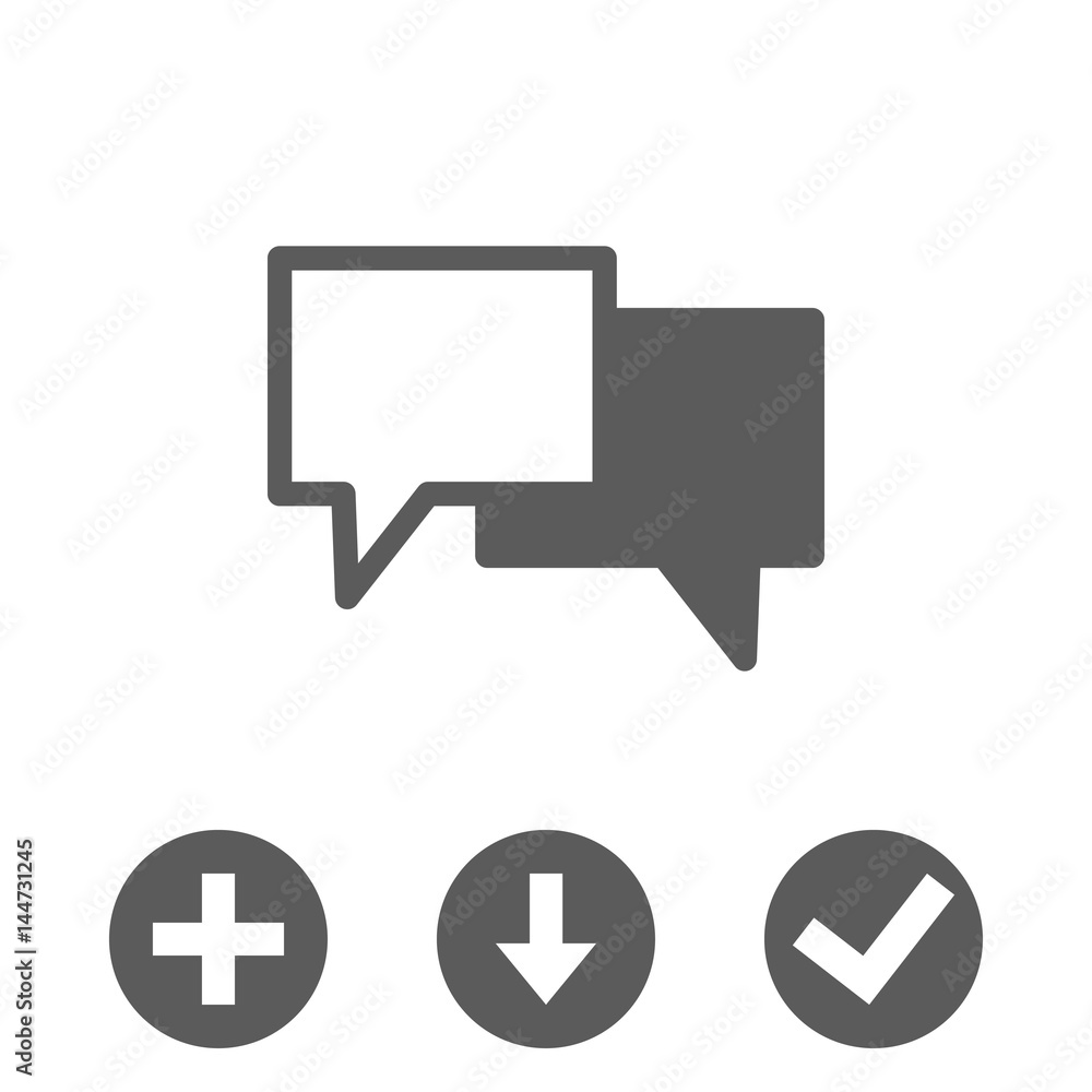 Speech Bubbles Icon. Chat pictogram icon stock vector illustration Speech Bubbles Icon. Chat pictogram icon stock vector illustration