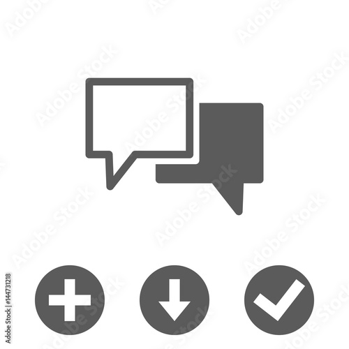 Speech Bubbles Icon. Chat pictogram icon stock vector illustration