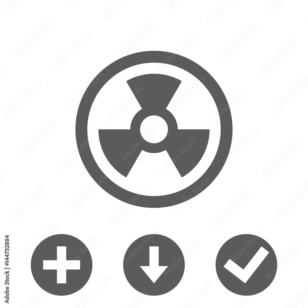radioactive icon stock vector illustration flat design radioactive icon stock vector illustration flat design