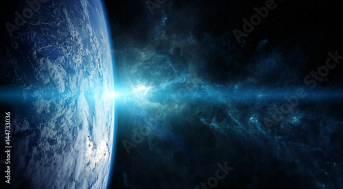 Planet Earth in space 3D rendering elements of this image furnished by NASA photo