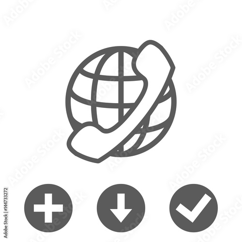international call icon stock vector illustration flat design